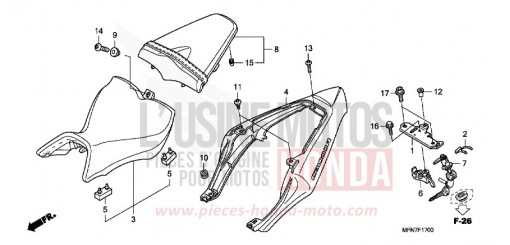 SIEGE/MOULURE DE SIEGE CB1000RB de 2011